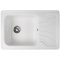 Кухонна гранітна мийка прямокутна одночашева з крилом GALATI Rasa 64 Biela 102 біла 64х44х20см