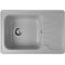 Кухонна гранітна мийка прямокутна одночашева з крилом GALATI Rasa 64 Gri 802 світло сіра 64х44х20см
