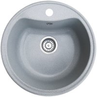 Кухонна гранітна мийка кругла ROMZHA Rasa Gri 802 світло сіра 50х50х20см