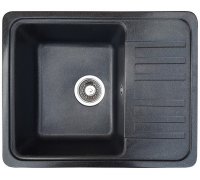 Кухонна гранітна мийка прямокутна ROMZHA Regula 57 Antracit 902 чорна 59х46х20см