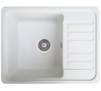 Кухонна гранітна мийка прямокутна ROMZHA Regula 57 Biela 102 біла 59х46х20см