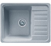 Кухонна гранітна мийка прямокутна ROMZHA Regula 57 Gri 802 світло сіра 59х46х20см