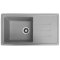 Кухонна гранітна мийка прямокутна одночашева з крилом GALATI Trei 78 Gri 802 світло сіра 78х44х21см