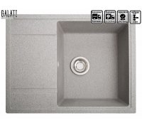 Кухонна гранітна мийка прямокутна ROMZHA Jorum 65 Seda 601 сіра 65х51х20см