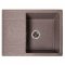 Кухонна мийка прямокутна з крилом з штучного каменю Galati Jorum 65 Maro 801 коричнева 65х51х20см