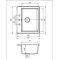 Кухонна гранітна мийка прямокутна одночашева GALATI Patrat Bezhvy 402 бежева 59х51х20см