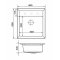 Недорого Кухонна гранітна прямокутна мийка Granado MERIDA gris сіра 480*500*200мм