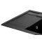 Недорого Кухонна гранітна прямокутна з крилом мийка Granado ALTEA чорна 610*495*195мм