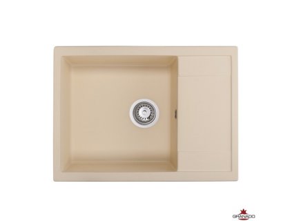 Недорого Кухонна гранітна прямокутна з крилом мийка Granado LINARES ivory кремова 675*495*200мм Недорого Кухонна гранітна прямокутна з крилом мийка Granado LINARES ivory кремова 675*495*200мм