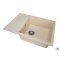 Недорого Кухонна гранітна прямокутна з крилом мийка Granado LINARES ivory кремова 675*495*200мм