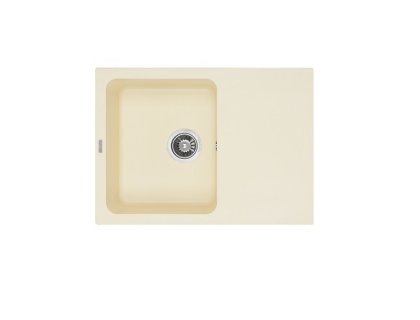 Недорого Кухонна гранітна прямокутна з крилом мийка Granado VALENCIA ivory кремова 775*430*190мм