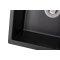 Недорого Кухонна гранітна прямокутна півторачашова мийка Granado SAMORA чорна 579*488*200мм