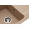 Недорого Кухонна гранітна прямокутна з крилом мийка Granado VIGO avena бежева 775*495*195мм