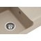 Недорого Кухонна гранітна прямокутна з крилом мийка Granado VIGO terra світло бежева 775*495*195мм