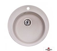 Кухонна гранітна кругла мийка Granado VITORIA gris сірий 506*506*195мм