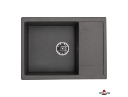 Недорого Кухонна гранітна прямокутна з крилом мийка Granado LINARES grafito графітова 675*495*200мм Недорого Кухонна гранітна прямокутна з крилом мийка Granado LINARES grafito графітова 675*495*200мм