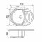 Недорого Кухонна гранітна овальна з крилом мийка Granado MALAGA чорна 610*495*200мм