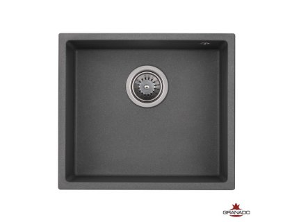 Недорого Кухонна гранітна прямокутна мийка Granado UNDER TOP grafito графітова 457*406*203мм