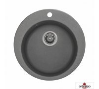 Кухонна гранітна кругла мийка Granado VITORIA графітова 506*506*195мм
