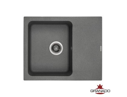 Недорого Кухонна гранітна прямокутна з крилом мийка Granado AVILA grafito графітова 615*495*190мм Недорого Кухонна гранітна прямокутна з крилом мийка Granado AVILA grafito графітова 615*495*190мм