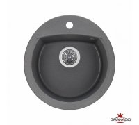 Кухонна гранітна кругла мийка Granado RONDA графітова 470*490*200мм