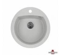 Кухонна гранітна кругла мийка Granado RONDA gris сірий 470*490*200мм