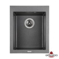 Кухонна гранітна прямокутна мийка Granado CADIZ grafito графітова 410*500*220мм