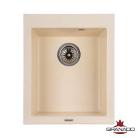 Кухонна гранітна прямокутна мийка Granado CADIZ ivory кремова 410*500*220мм
