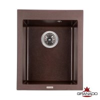 Кухонна гранітна прямокутна мийка Granado CADIZ marron коричнева 410*500*220мм