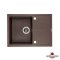 Недорого Кухонна гранітна прямокутна з крилом мийка Granado BLANOS marron коричнева 680*500*205мм