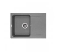 Кухонна гранітна прямокутна з крилом мийка Granado VALENCIA grafito графітова 775*430*190мм