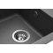 Недорого Кухонна гранітна прямокутна з крилом мийка Granado SALAMANKA grafito графітова 680*500*195мм