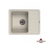Кухонна гранітна прямокутна з крилом мийка Granado ALANIS gris сіра 574*460*197мм
