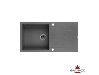 Недорого Кухонна гранітна прямокутна з крилом мийка Granado MORA grafito графітова 952*497*213мм Недорого Кухонна гранітна прямокутна з крилом мийка Granado MORA grafito графітова 952*497*213мм