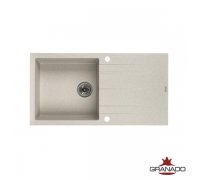 Кухонна гранітна прямокутна з крилом мийка Granado MORA gris сіра 952*497*213мм