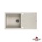Недорого Кухонна гранітна прямокутна з крилом мийка Granado MORA gris сіра 952*497*213мм
