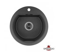 Кухонна гранітна кругла мийка Granado LUGO графітова 480*495*200мм