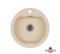 Кухонна гранітна кругла мийка Granado LUGO ivory кремова 480*495*200мм