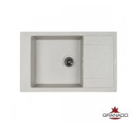 Кухонна гранітна прямокутна з крилом мийка Granado ALMERIA gris сіра 775*495*196мм