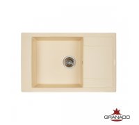 Кухонна гранітна прямокутна з крилом мийка Granado ALMERIA ivory кремова 775*495*196мм