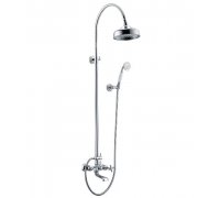 Душова система Cuthna T-10280 stribro (змішувач для ванни, верхній і ручний душ), хром Imprese (Чехія)