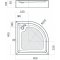 Купить Піддон для душової кабіни Invena AK-80-093 напівкруглий 90х90