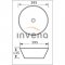 Купить Раковина кругла Invena Dokos CE-19-004 накладна керамічна матова чорна 39х39см