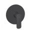 Купить Змішувач стінний прихований Invena Siros BP-90-4O1 однофункційний кругла розета чорний