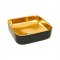 Купить Раковина накладна квадратна MALAGA CE-39-027 чорно-золотий глянець 39х39см