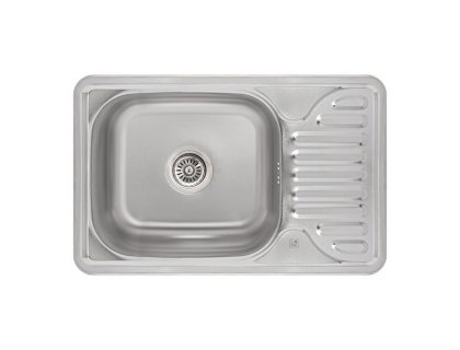 Купити Кухонна мийка Lidz 6642 0,8 мм Satin (LIDZ664208SAT)
