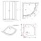 Купити Душова кабіна Lidz Wieza SC80x80.SAT.LOW.L, скло Linie 4 мм