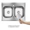 Купити Кухонна мийка з двома чашами Lidz 6080 0,8 мм Decor (LIDZ6080DEC08)