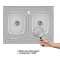Купити Кухонна мийка з двома чашами Lidz 6080 0,8 мм Satin (LIDZ6080DBSAT8)