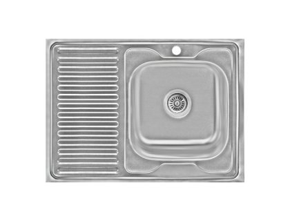 Купити Кухонна мийка Lidz 6080-R 0,6 мм Decor (LIDZ6080RDEC06)